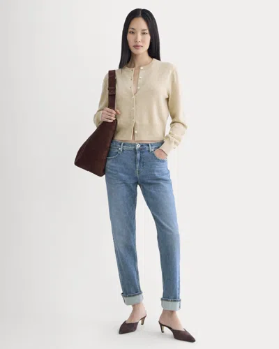 Everlane Selvedge Straight Jean In Mid Indigo Wash In Blue