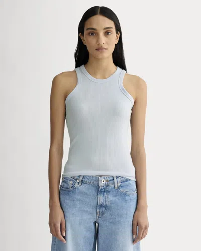 Everlane Shimmy Cutaway Tank Top In Air Blue