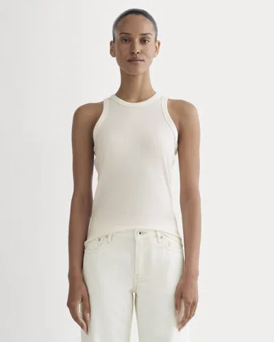 Everlane Shimmy Cutaway Tank Top In Bone