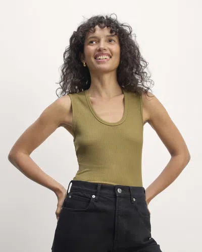 Everlane Shimmy Tank Top In Fennel Seed In Multi