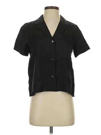 Pre-owned Everlane Short Sleeve Blouse In Black