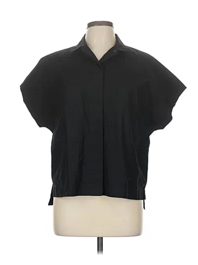 Pre-owned Everlane Short Sleeve Blouse In Black