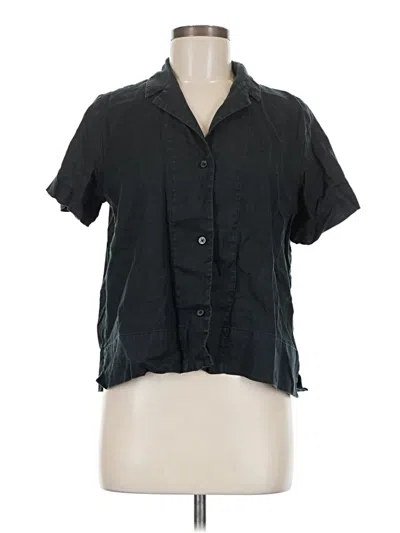 Pre-owned Everlane Short Sleeve Blouse In Black