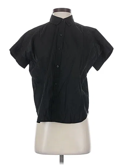 Pre-owned Everlane Short Sleeve Blouse In Black