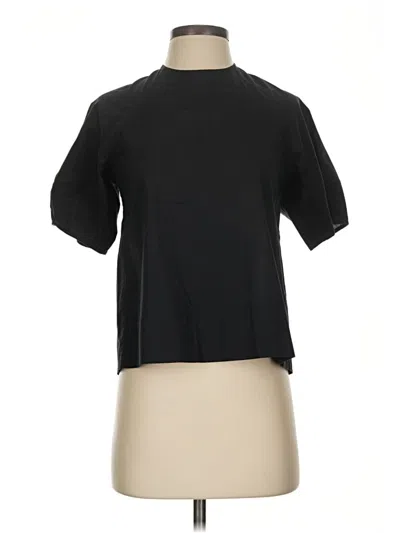Pre-owned Everlane Short Sleeve Blouse In Black