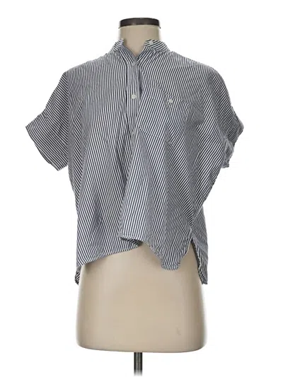 Pre-owned Everlane Short Sleeve Blouse In Gray