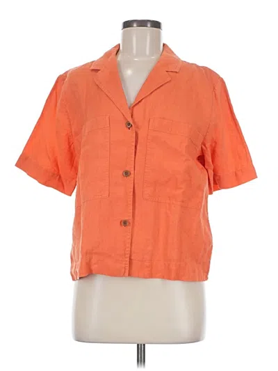 Pre-owned Everlane Short Sleeve Blouse In Orange