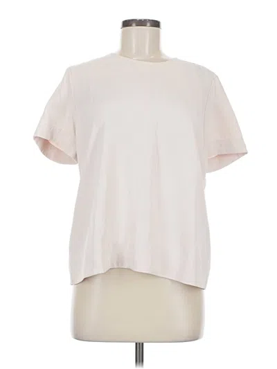 Pre-owned Everlane Short Sleeve Blouse In White