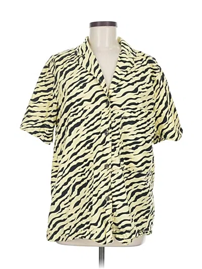 Pre-owned Everlane Short Sleeve Blouse In Yellow