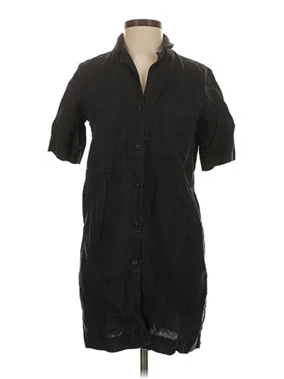 Pre-owned Everlane Short Sleeve Button Down Shirt In Black