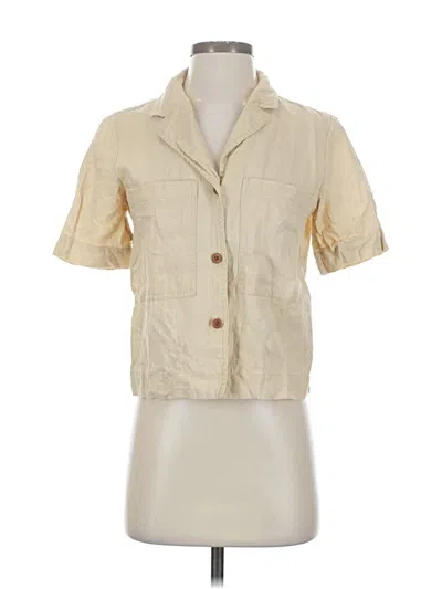 Pre-owned Everlane Short Sleeve Button Down Shirt In Brown