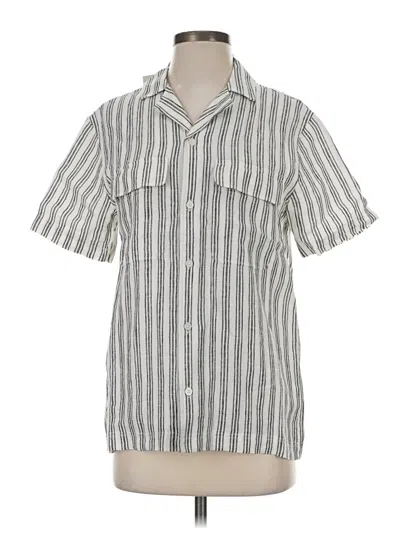 Pre-owned Everlane Short Sleeve Button Down Shirt In Gray