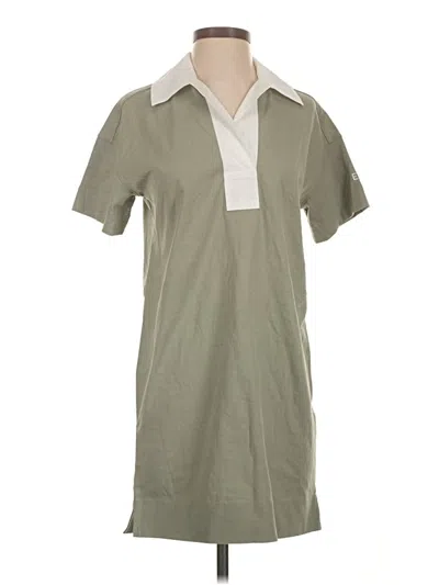 Pre-owned Everlane Short Sleeve Button Down Shirt In Green