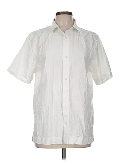 Pre-owned Everlane Short Sleeve Button Down Shirt In White