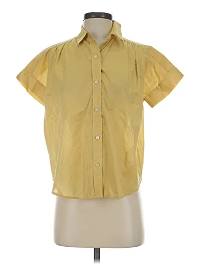 Pre-owned Everlane Short Sleeve Button Down Shirt In Yellow