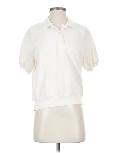 Pre-owned Everlane Short Sleeve Polo Shirt In Ivory