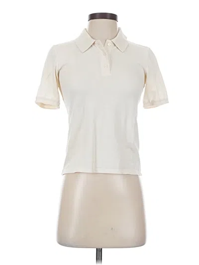 Pre-owned Everlane Short Sleeve Polo Shirt In White