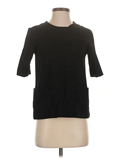Pre-owned Everlane Short Sleeve Top Black Crew Neck Tops