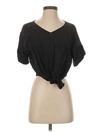 Pre-owned Everlane Short Sleeve Top Black Sweetheart Neckline Tops