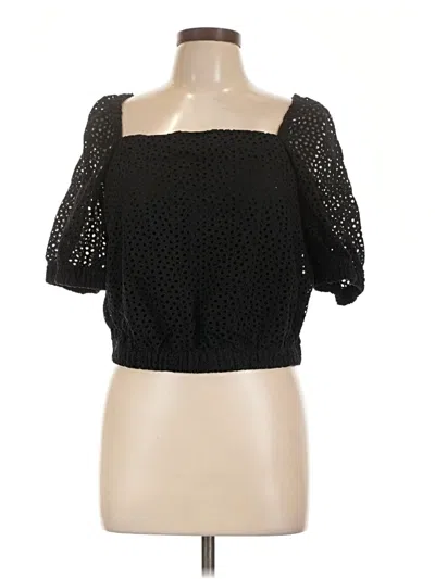 Pre-owned Everlane Short Sleeve Top Black Sweetheart Neckline Tops