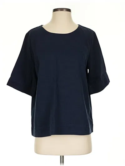 Pre-owned Everlane Short Sleeve Top Blue Boatneck Tops
