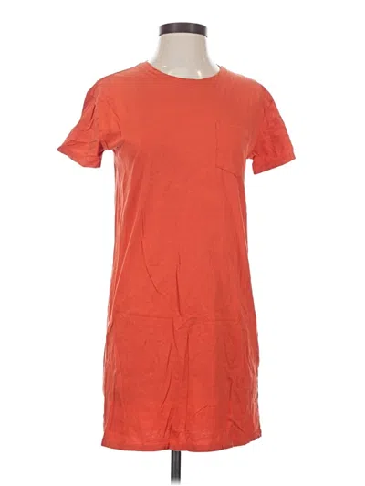 Pre-owned Everlane Short Sleeve Top Orange Crew Neck Tops
