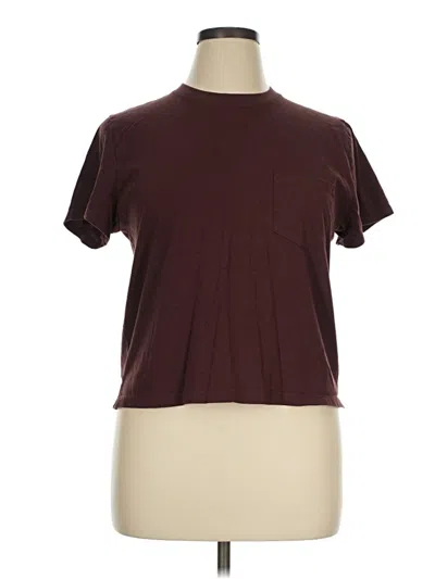Pre-owned Everlane Short Sleeve T-shirt In Burgundy