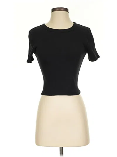 Pre-owned Everlane Short Sleeve Turtleneck In Black