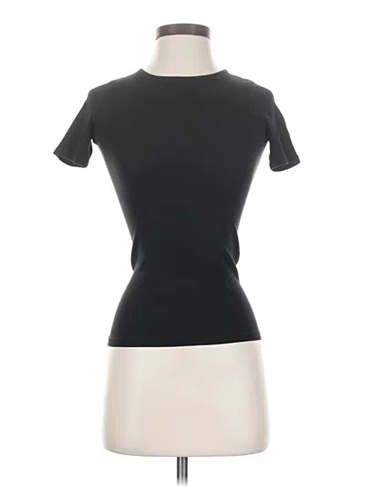 Pre-owned Everlane Short Sleeve Turtleneck In Black