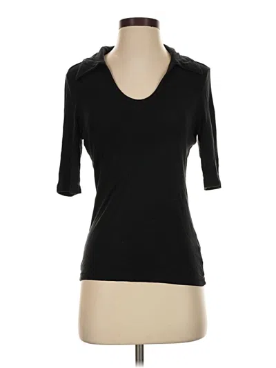 Pre-owned Everlane Short Sleeve Turtleneck In Black