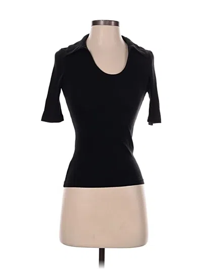 Pre-owned Everlane Short Sleeve Turtleneck In Black