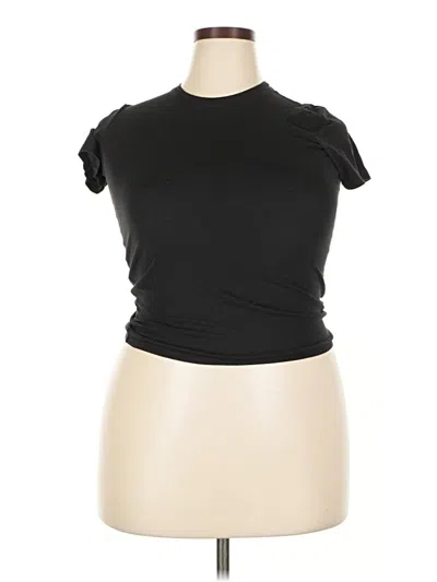 Pre-owned Everlane Short Sleeve Turtleneck In Black