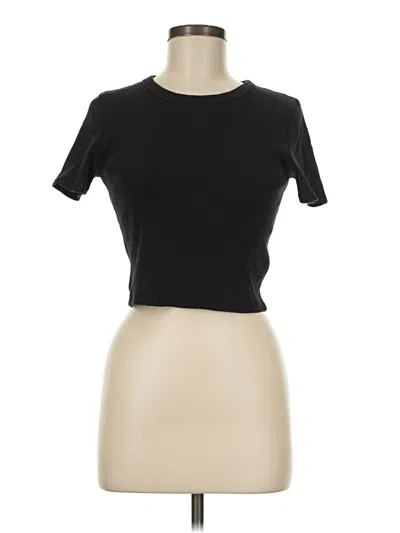 Pre-owned Everlane Short Sleeve Turtleneck In Black
