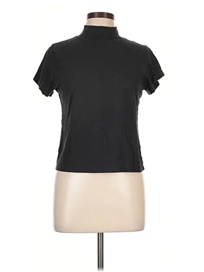 Pre-owned Everlane Short Sleeve Turtleneck In Black