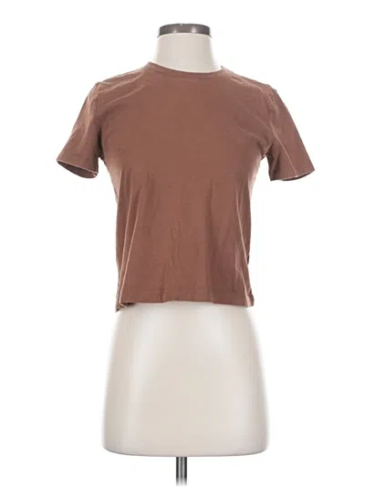 Pre-owned Everlane Short Sleeve Turtleneck In Brown