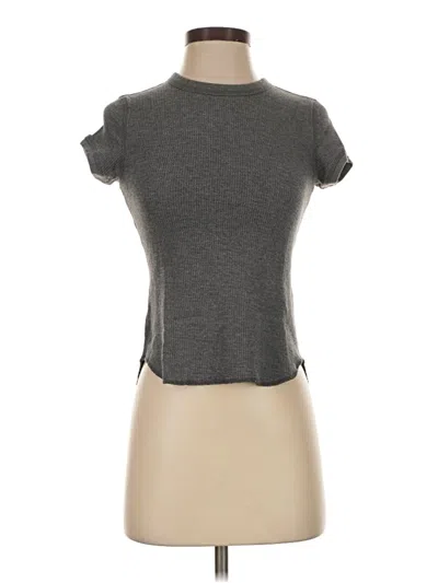 Pre-owned Everlane Short Sleeve Turtleneck In Gray