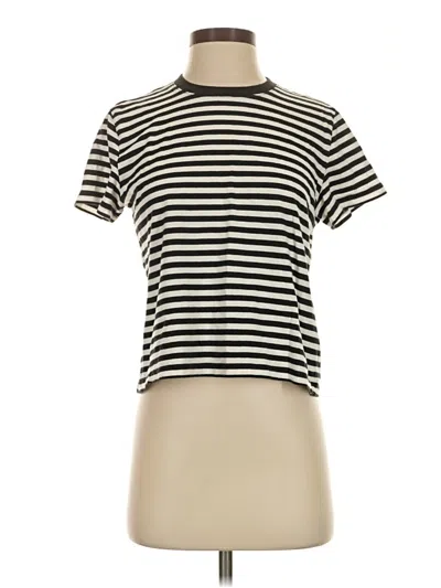 Pre-owned Everlane Short Sleeve Turtleneck In Ivory