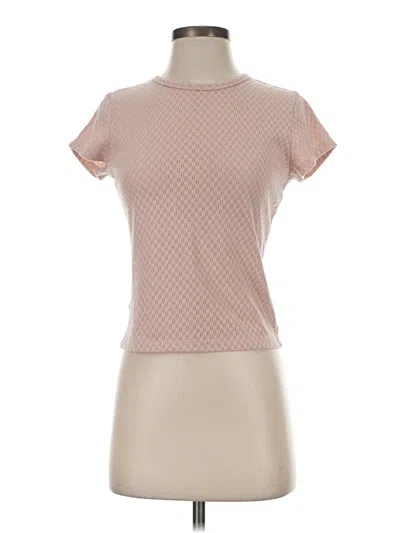 Pre-owned Everlane Short Sleeve Turtleneck In Pink