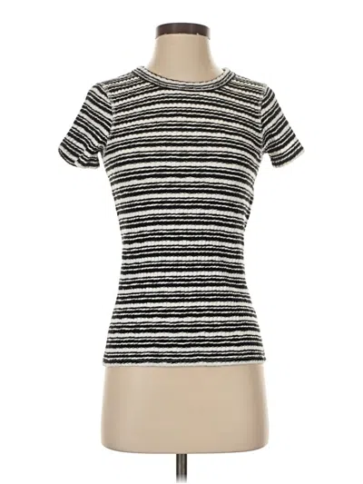 Pre-owned Everlane Short Sleeve Turtleneck In Silver