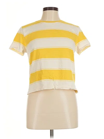 Pre-owned Everlane Short Sleeve Turtleneck In Yellow