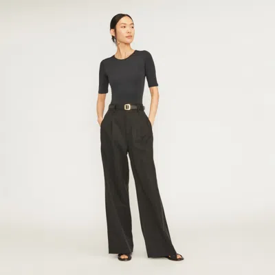 Everlane Short-sleeve Crew Neck Bodysuit | Thong In Black