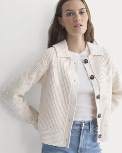 Everlane Shrunken Cardigan In Brown