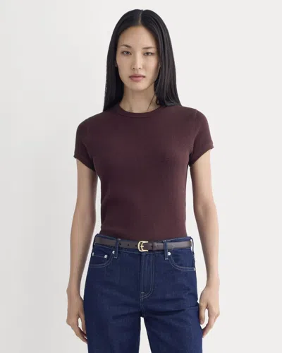 Everlane Shrunken Tshirt In Brown