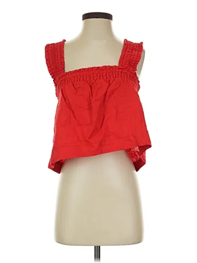 Pre-owned Everlane Sleeveless Blouse In Red