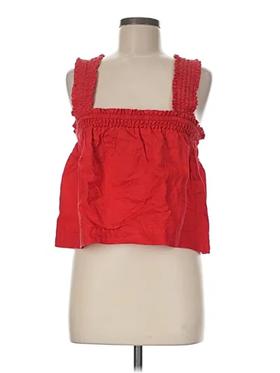 Pre-owned Everlane Sleeveless Blouse In Red