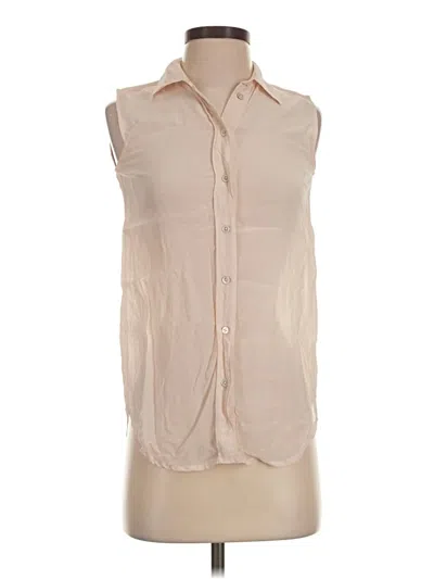 Pre-owned Everlane Sleeveless Button Down Shirt In Tan