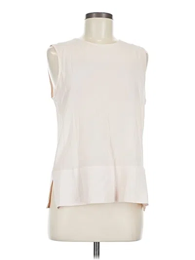 Pre-owned Everlane Sleeveless Silk Top Ivory High Neck Tops