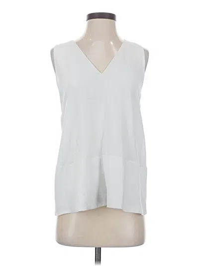 Pre-owned Everlane Sleeveless Silk Top White V-neck Tops