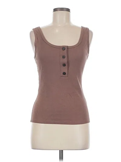 Pre-owned Everlane Sleeveless Top Brown Scoop Neck Tops