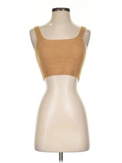 Pre-owned Everlane Sleeveless Top Gold Strapless Neckline Tops